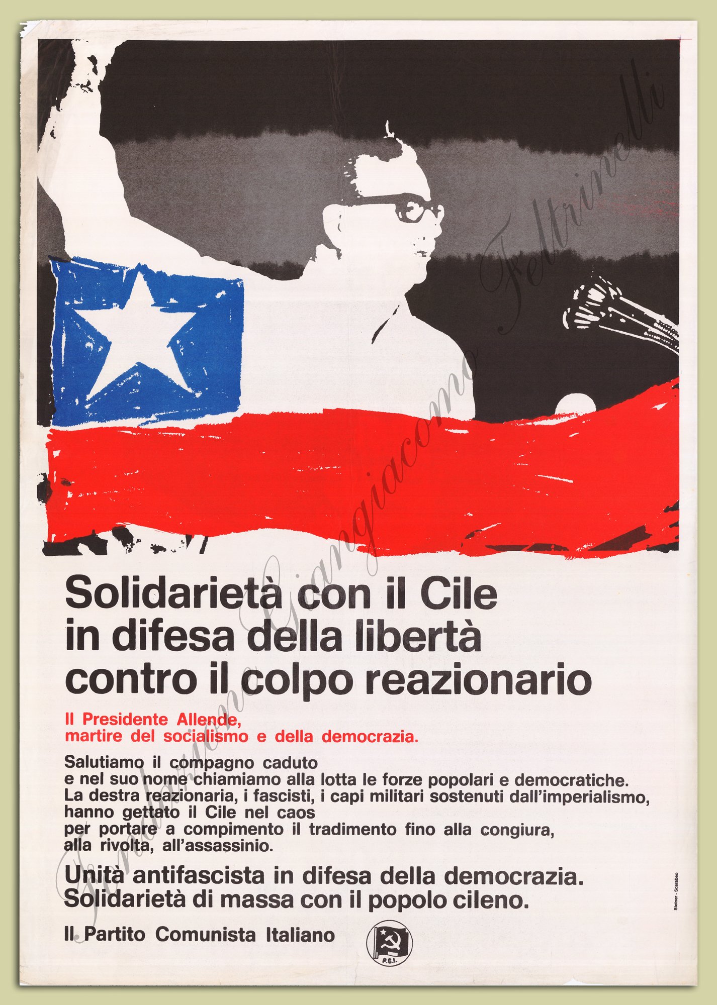 Manifesto PCI “Solidarietà Cile